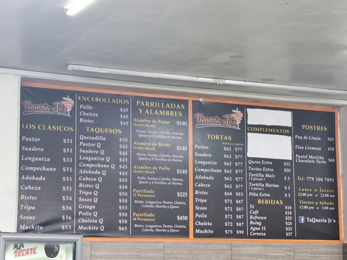 Taqueria Jr's Menu - Image 1